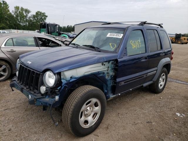 1J4GL48K45W544230 - 2005 JEEP LIBERTY SP BLUE photo 2