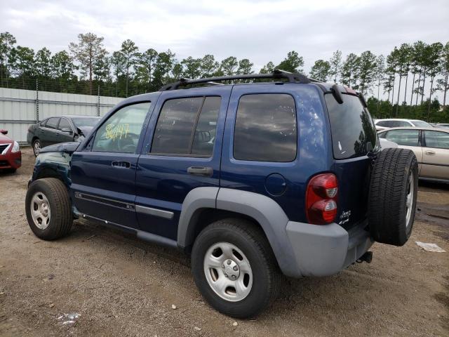 1J4GL48K45W544230 - 2005 JEEP LIBERTY SP BLUE photo 3