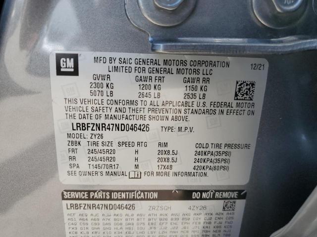 LRBFZNR47ND046426 - 2022 BUICK ENVISION E GRAY photo 10