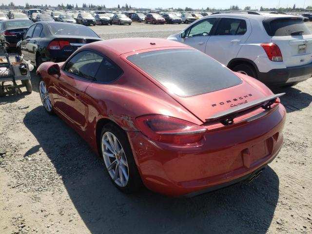 WP0AB2A87EK193743 - 2014 PORSCHE CAYMAN S RED photo 3