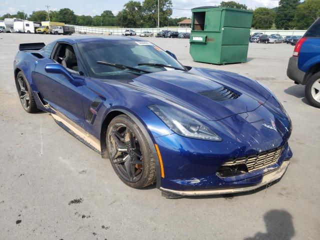 1G1YV2D71H5106276 - 2017 CHEVROLET CORVETTE G BLUE photo 1