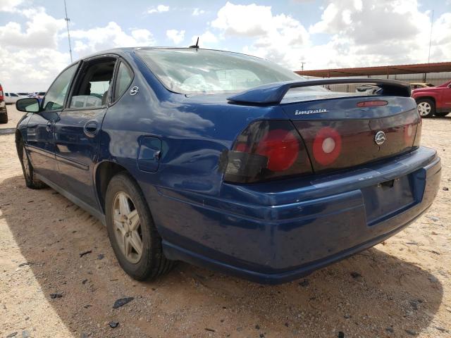 2G1WF55E859376302 - 2005 CHEVROLET IMPALA BLUE photo 3