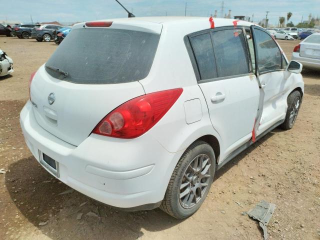 3N1BC1CP1AL466980 - 2010 NISSAN VERSA S WHITE photo 4