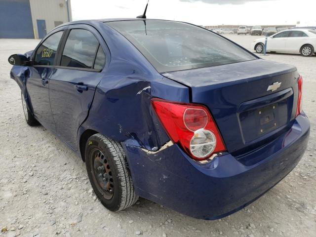 1G1JA5SH3D4154176 - 2013 CHEVROLET SONIC LS BLUE photo 3