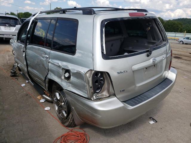 JTEEP21A840047752 - 2004 TOYOTA HIGHLANDER SILVER photo 3