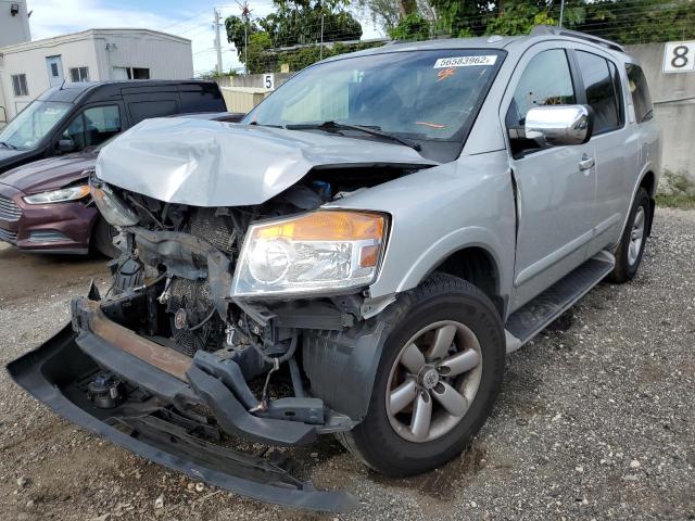 5N1BA0ND6AN618196 - 2010 NISSAN ARMADA SE SILVER photo 2