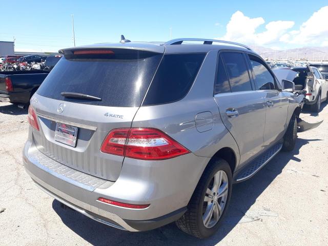 4JGDA5HB6EA407576 - 2014 MERCEDES-BENZ ML 350 4MA GRAY photo 4