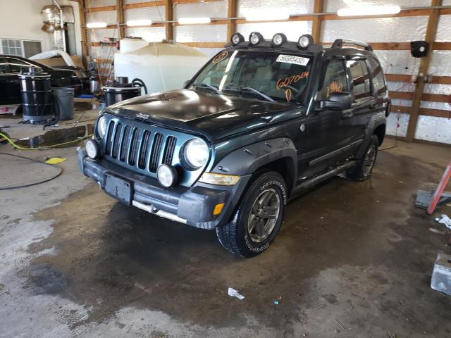 1J4GL38K85W607064 - 2005 JEEP LIBERTY RE GREEN photo 2