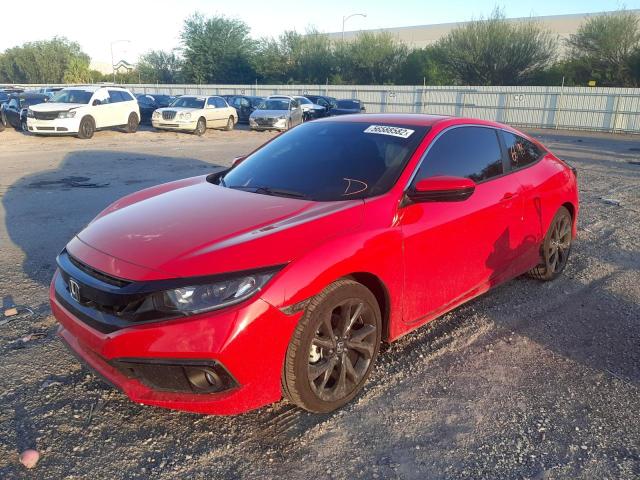 2HGFC4B84LH305224 - 2020 HONDA CIVIC SPOR RED photo 2