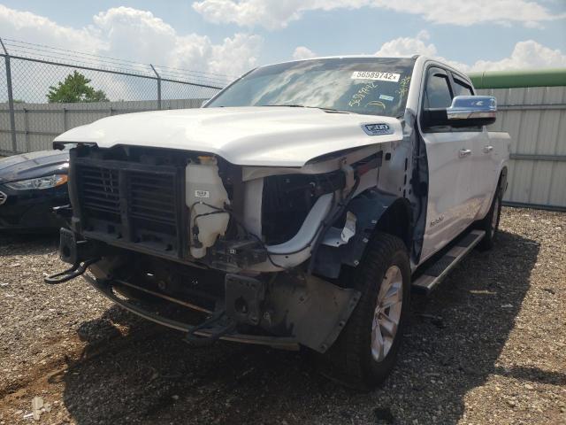 1C6SRFJT9LN361736 - 2020 RAM 1500 LARAM WHITE photo 2