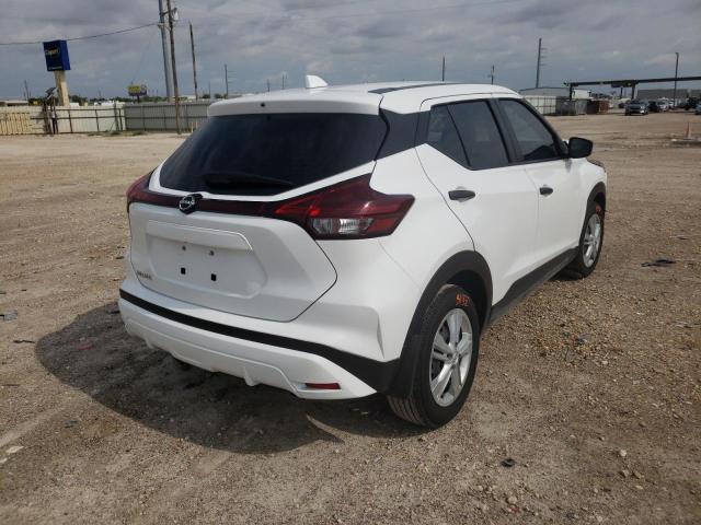 3N1CP5BV5NL487417 - 2022 NISSAN KICKS S WHITE photo 4