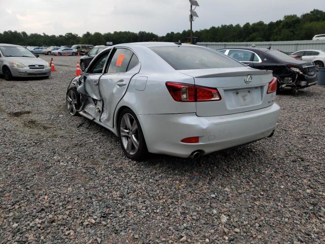 JTHBF5C26B5147798 - 2011 LEXUS IS 250 SILVER photo 3