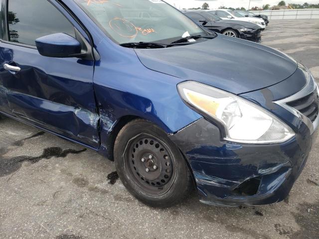 3N1CN7AP0KL843482 - 2019 NISSAN VERSA S BLUE photo 9