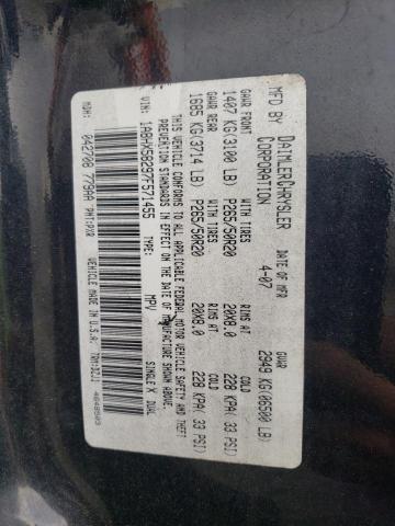 1A8HX58297F571455 - 2007 CHRYSLER ASPEN LIMI BLACK photo 10