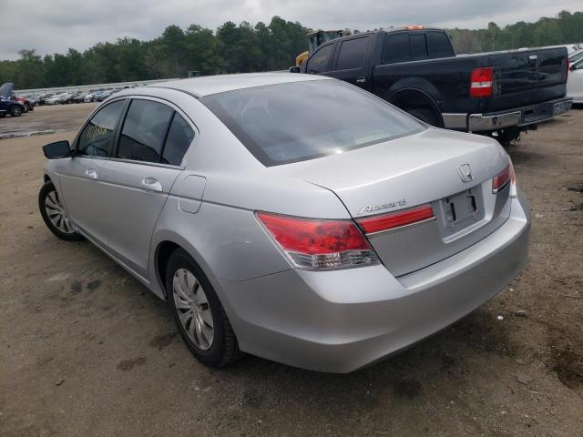 1HGCP2F35CA109219 - 2012 HONDA ACCORD LX SILVER photo 3