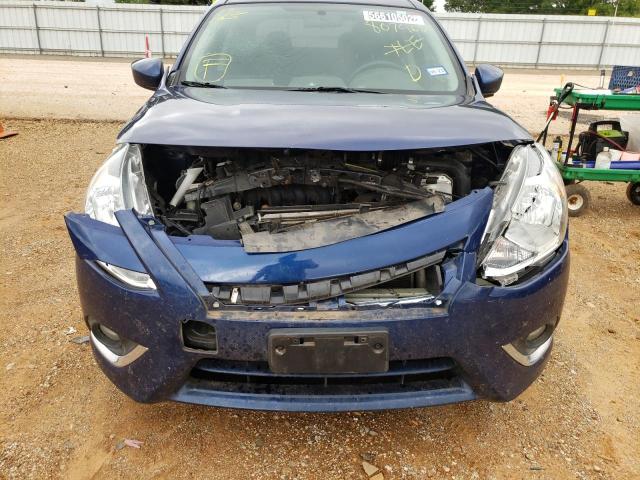 3N1CN7AP1KL807462 - 2019 NISSAN VERSA S BLUE photo 9