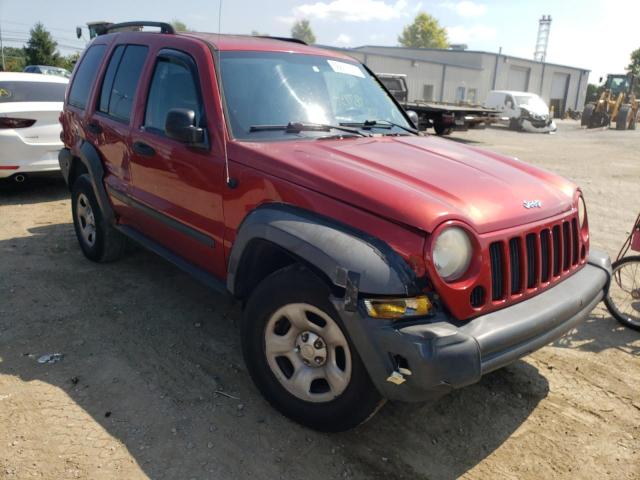 1J4GL48K17W515593 - 2007 JEEP LIBERTY SP RED photo 1