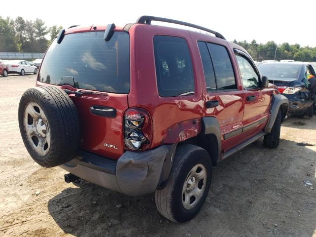 1J4GL48K17W515593 - 2007 JEEP LIBERTY SP RED photo 4