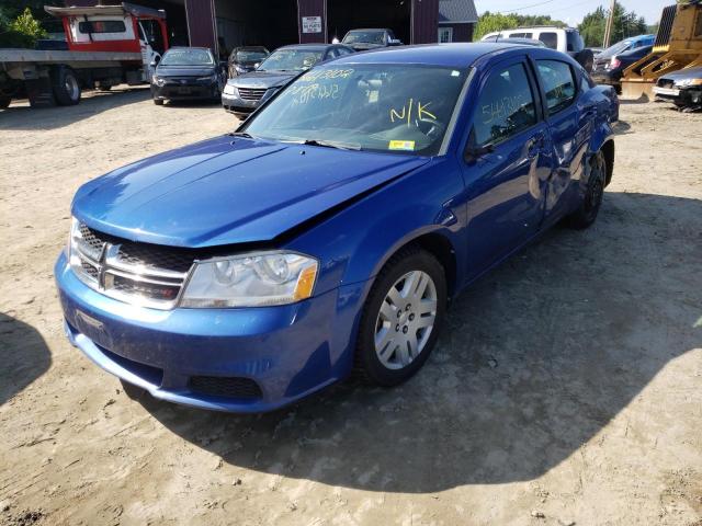 1C3CDZAG3DN757084 - 2013 DODGE AVENGER SE BLUE photo 2