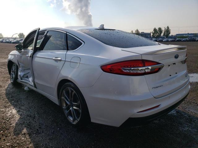 3FA6P0RU6KR191220 - 2019 FORD FUSION TIT WHITE photo 3