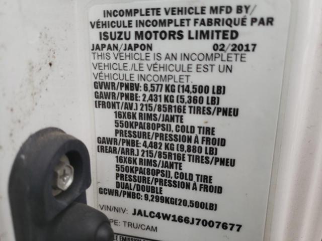 JALC4W166J7007677 - 2018 ISUZU NPR HD WHITE photo 10