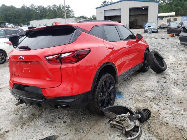 3GNKBERS4KS666625 - 2019 CHEVROLET BLAZER RS RED photo 4