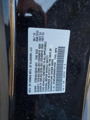 5FNRL6H56KB014295 - 2019 HONDA ODYSSEY EX BLACK photo 10