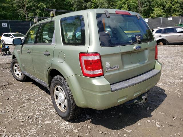 1FMCU02Z58KD50037 - 2008 FORD ESCAPE XLS GREEN photo 3