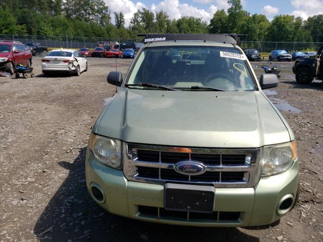 1FMCU02Z58KD50037 - 2008 FORD ESCAPE XLS GREEN photo 9