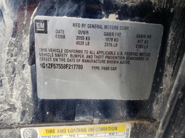 1G1ZF57558F217789 - 2008 CHEVROLET MALIBU HYB 蓝色 照片 10