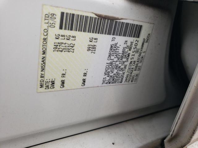 1N4AL21E19N515502 - 2009 NISSAN ALTIMA WHITE photo 10