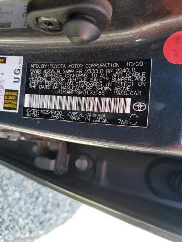 JTDKAMFP4M3173185 - 2021 TOYOTA PRIUS PRIM 灰色 照片 10