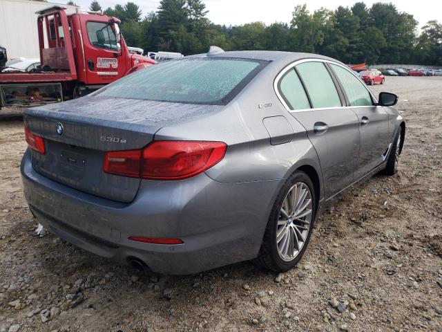 WBAJB1C57JG624282 - 2018 BMW 530XE GRAY photo 4