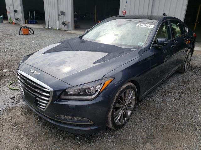 KMHGN4JF9HU209876 - 2017 GENESIS G80 ULTIMA GRAY photo 2