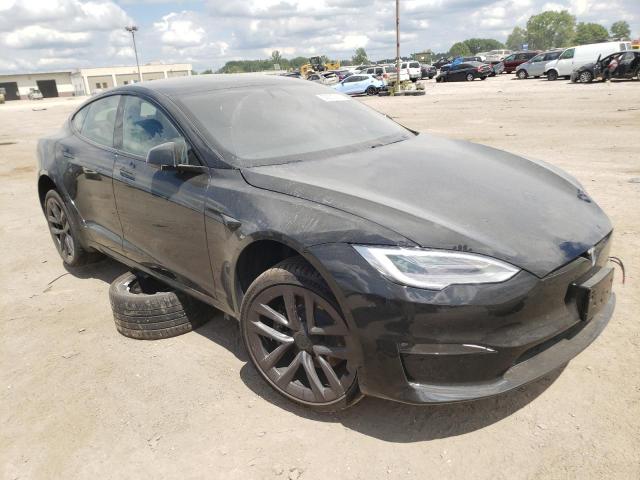 5YJSA1E53NF461136 - 2022 TESLA MODEL S Negro foto 1