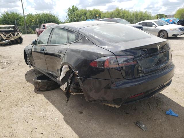 5YJSA1E53NF461136 - 2022 TESLA MODEL S Negro foto 3