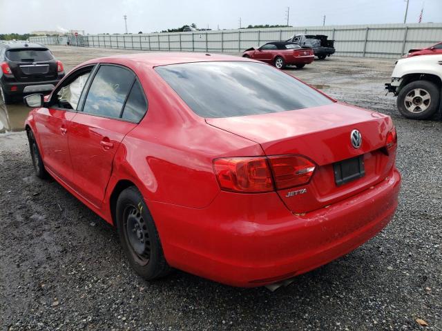 3VW2K7AJ6EM235166 - 2014 VOLKSWAGEN JETTA BASE 红色 照片 3