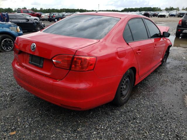 3VW2K7AJ6EM235166 - 2014 VOLKSWAGEN JETTA BASE 红色 照片 4