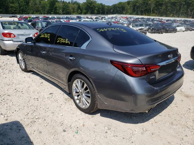 JN1EV7AR4KM555335 - 2019 INFINITI Q50 LUXE GRAY photo 3