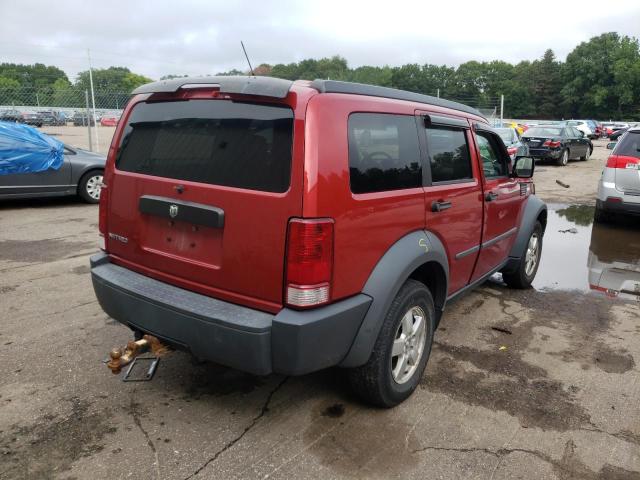 1D8GT28K47W592342 - 2007 DODGE NITRO SXT RED photo 4