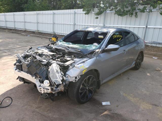 2HGFC2F89KH605337 - 2019 HONDA CIVIC SPOR SILVER photo 2