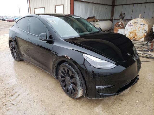 7SAYGDEF7NF391145 - 2022 TESLA MODEL Y أسود صورة 1