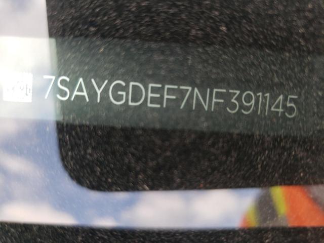 7SAYGDEF7NF391145 - 2022 TESLA MODEL Y أسود صورة 10