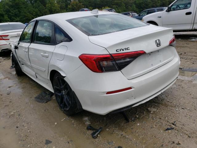2HGFE2F51NH573794 - 2022 HONDA CIVIC SPOR WHITE photo 3
