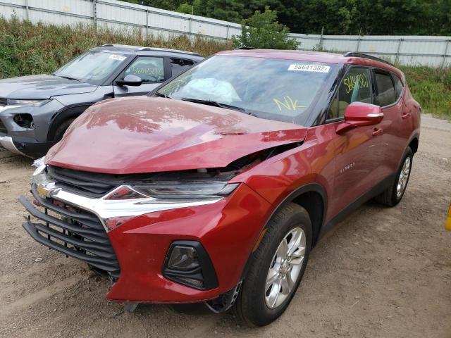 3GNKBCRSXMS547954 - 2021 CHEVROLET BLAZER 2LT RED photo 2