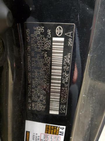 JTKDE177150056282 - 2005 TOYOTA SCION TC შავი ფოტო 10