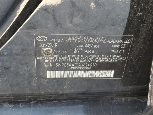 5NPE34AF1JH624630 - 2018 HYUNDAI SONATA SPORT  photo 10