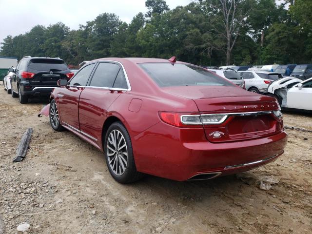 1LN6L9SPXJ5602159 - 2018 LINCOLN CONTINENTA RED photo 3