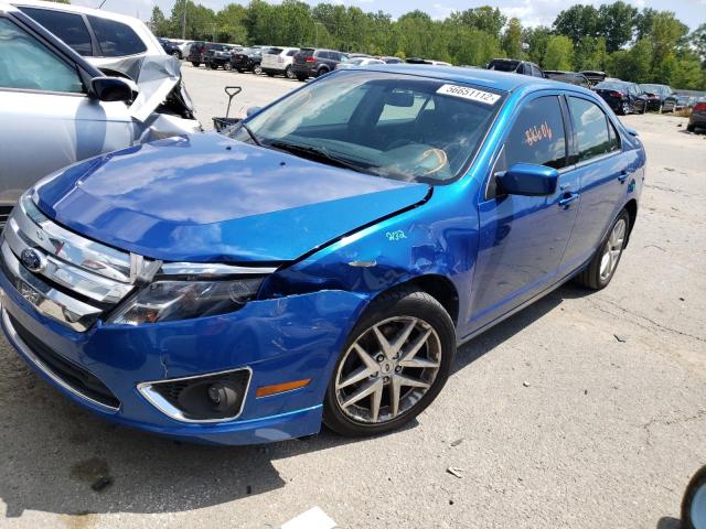 3FAHP0JG3CR230474 - 2012 FORD FUSION SEL BLUE photo 2