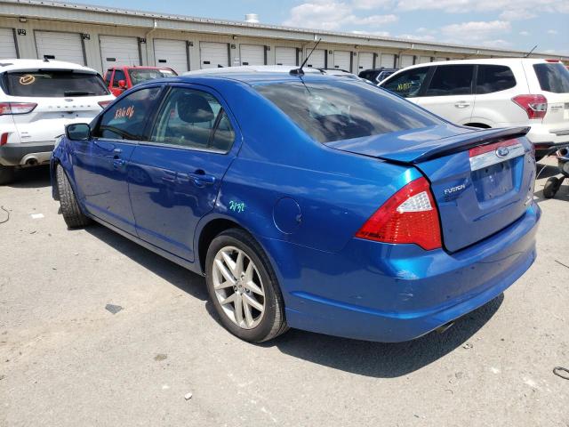 3FAHP0JG3CR230474 - 2012 FORD FUSION SEL BLUE photo 3